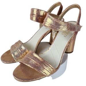 NEW IN BOX- Franco Sarto- Metallic Pink Osmina Slingback Heels, Size 9